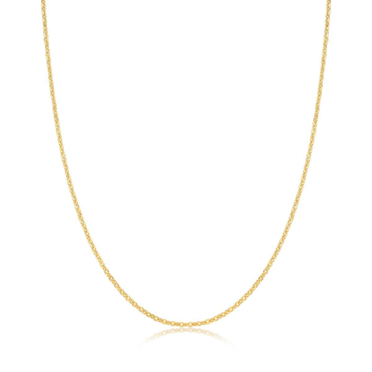 Corrente For me elo Cadeado batida prata 925 dourada 40/45cm