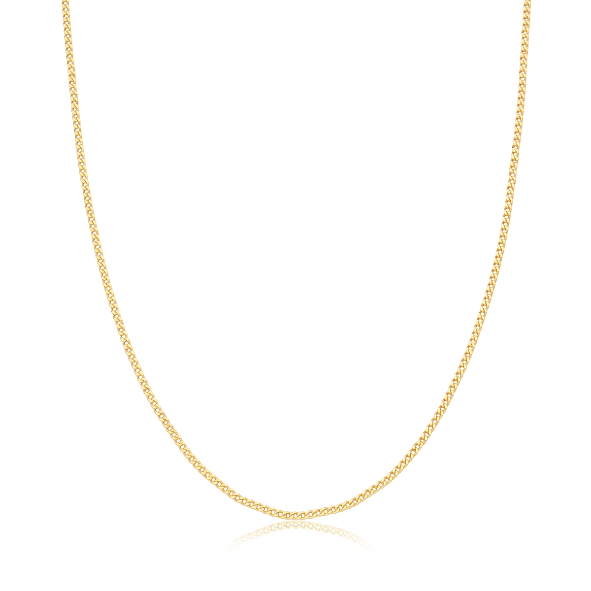 Corrente For me elo Groumet prata 925 dourada Diamantada 40/45CM