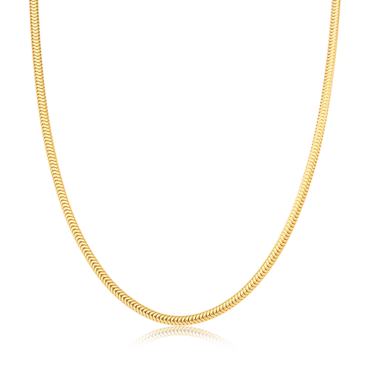 Corrente For me Rabo de rato prata 925 dourada 40CM