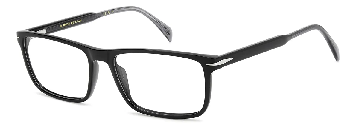 Óculos de Grau David Bechkam DB 1135 08A 5817 Acetato Cinza Escuro