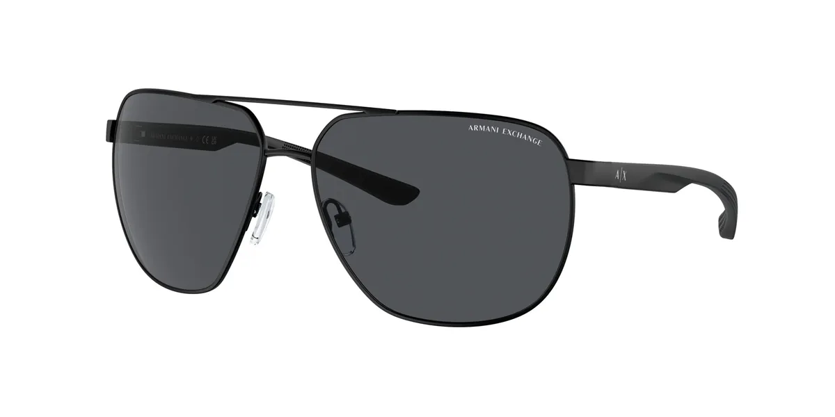 Óculos de Sol Armani Exchange 0AX2047S 60008763 Metal Preto Fosco com lentes na cor Fumê