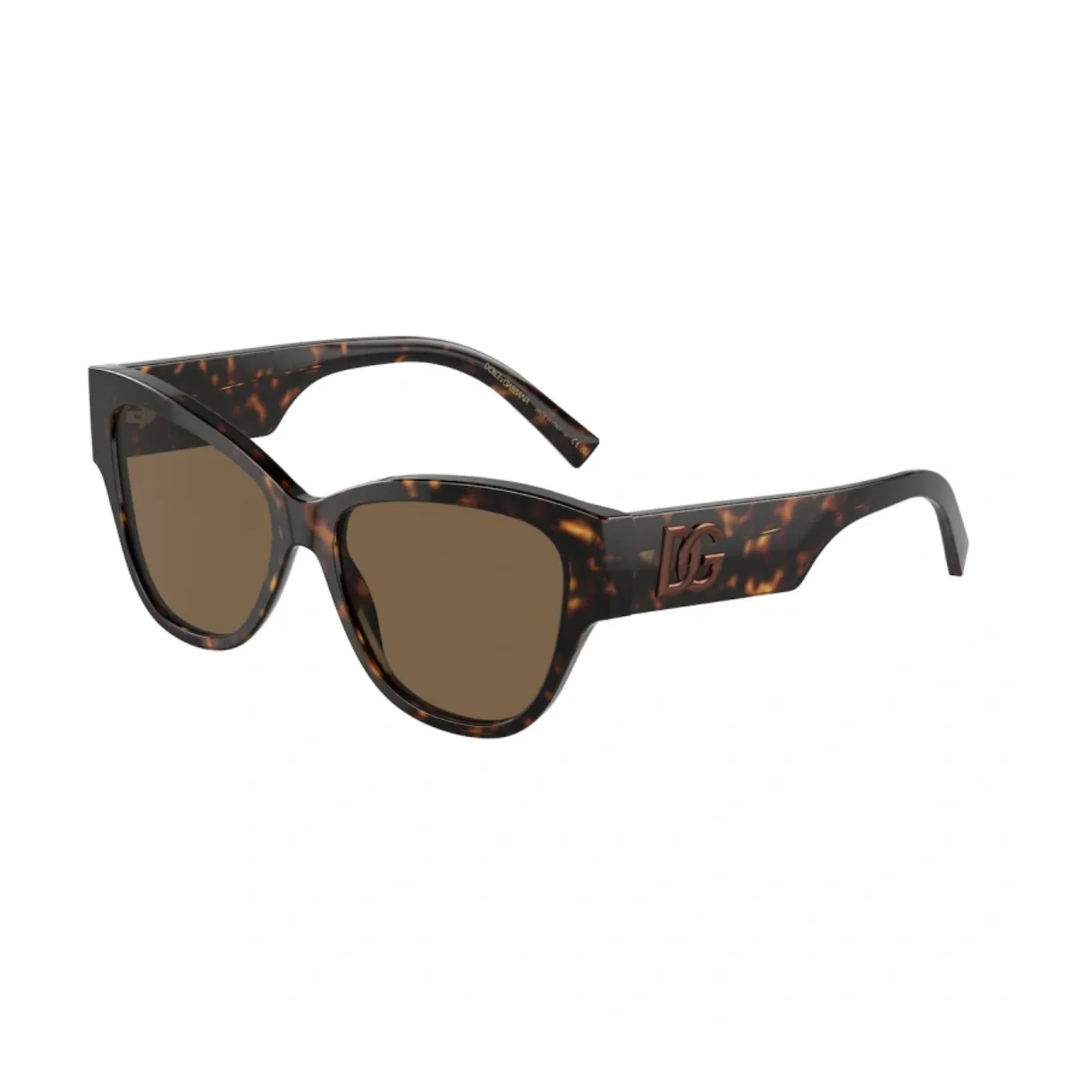 Óculos de Sol Dolce & Gabbana 0DG4449 502/7354 Acetato Marrom Mesclado com lentes na cor Marrom