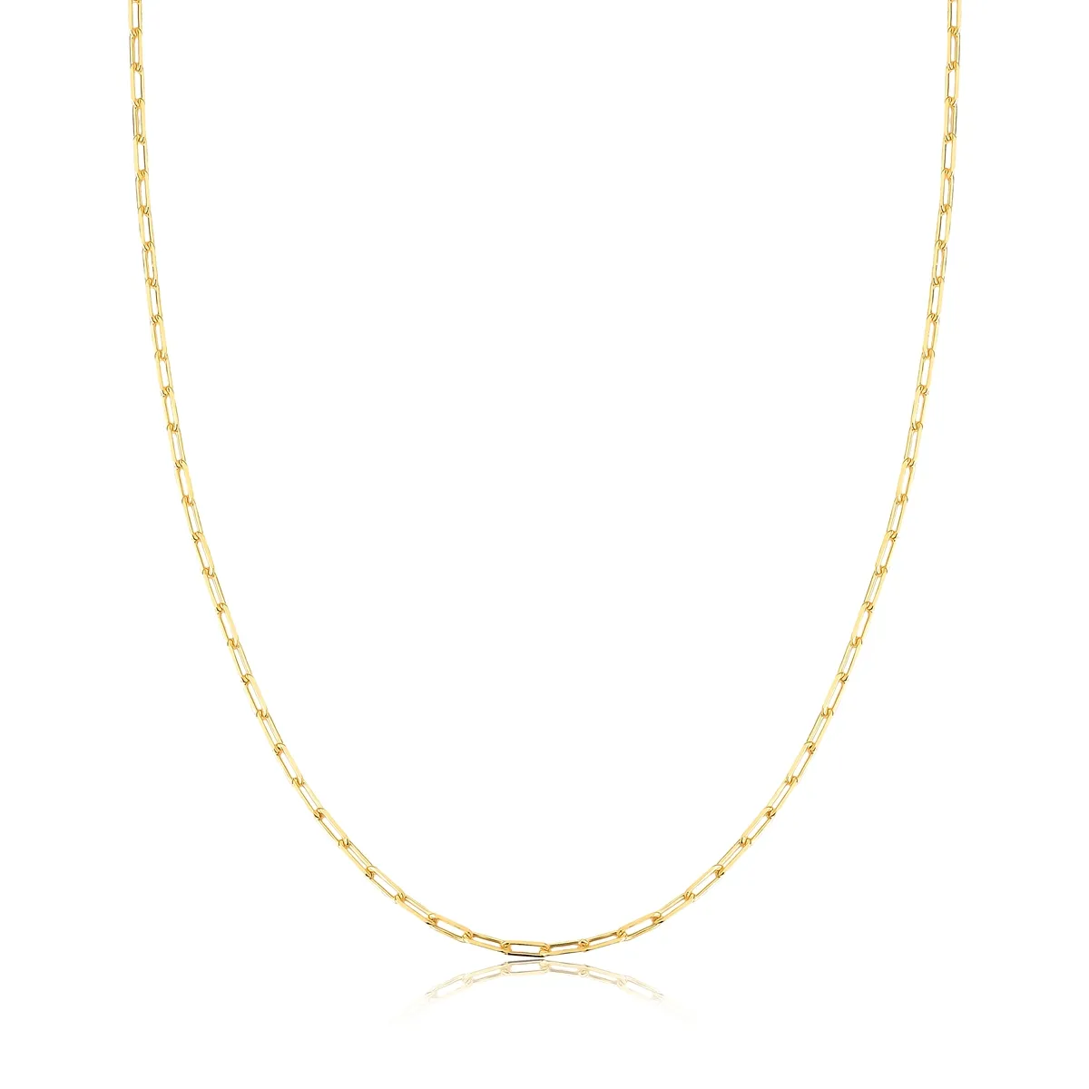 Corrente For me elo Cadeado alongada prata 925 dourada 40/45cm