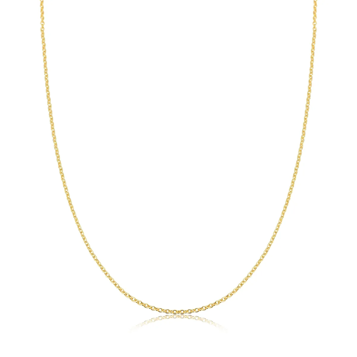 Corrente For me de elo Cadeado prata 925 banho dourado 40/45cm