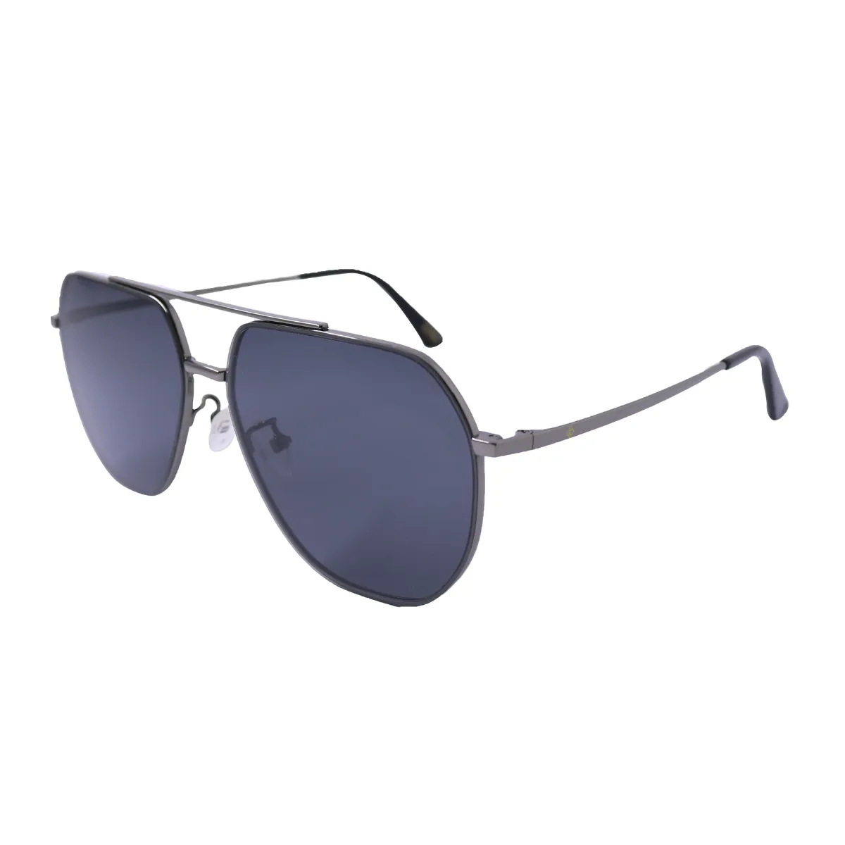 Óculos de Sol Coliseu TA-0020 C3 58 Titânio Cinza com lentes na cor Azul Polarizado