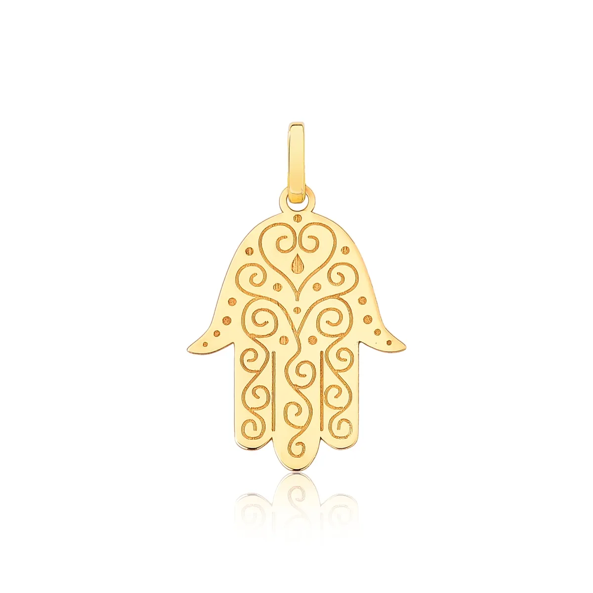 Pingente ouro 18k Hamsá Mão de Fátima