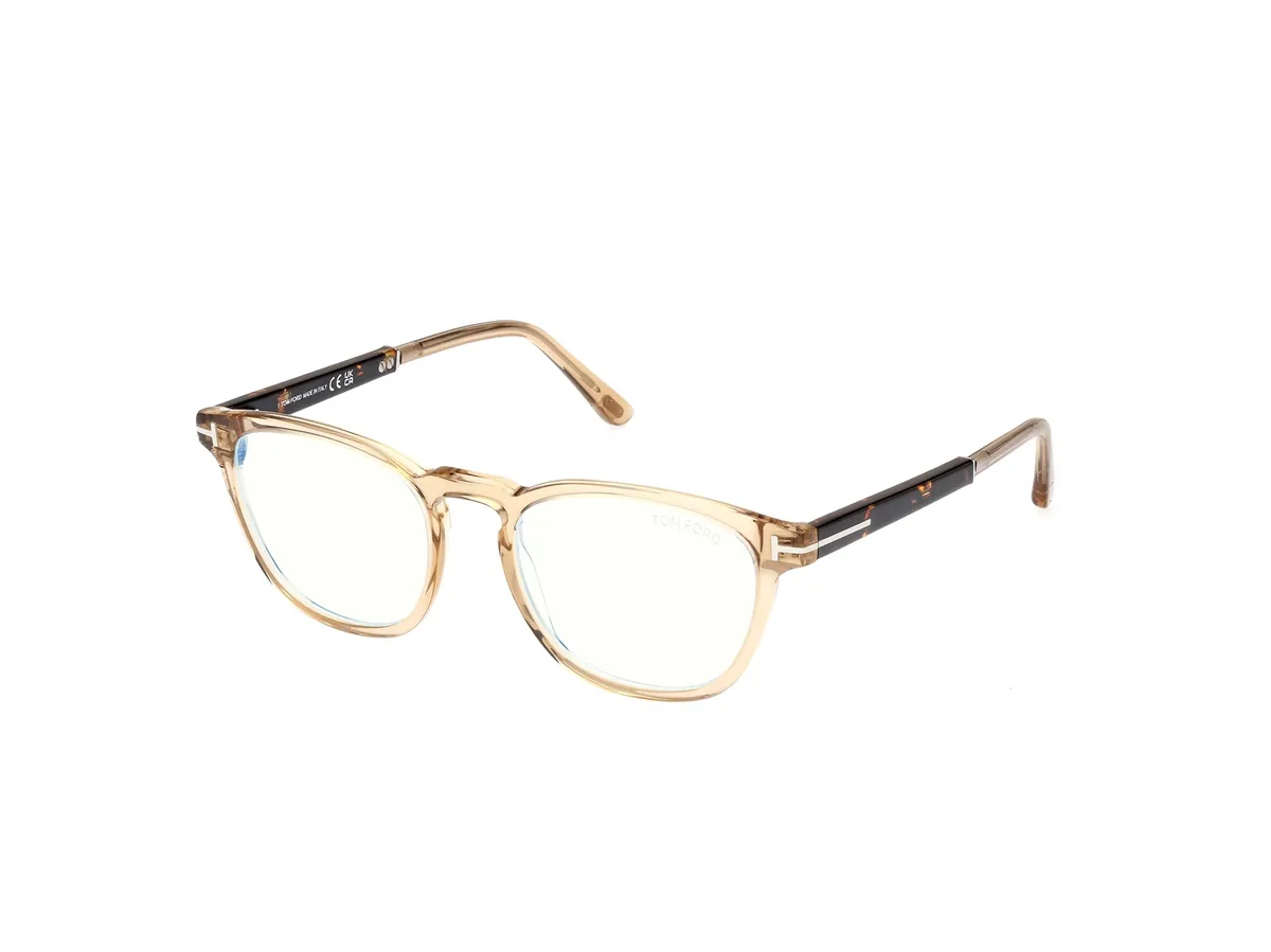 Óculos de Grau Tom Ford FT5890-B_51047 Acetato Castanho Claro