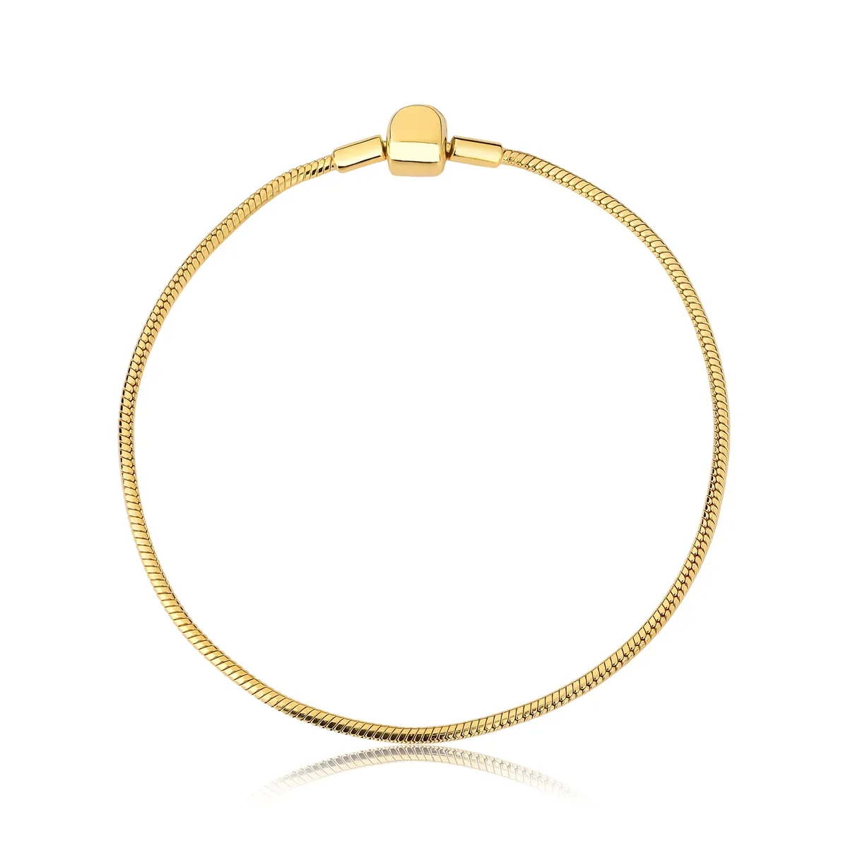 Pulseira ouro 18k malha rabo de rato 18cm