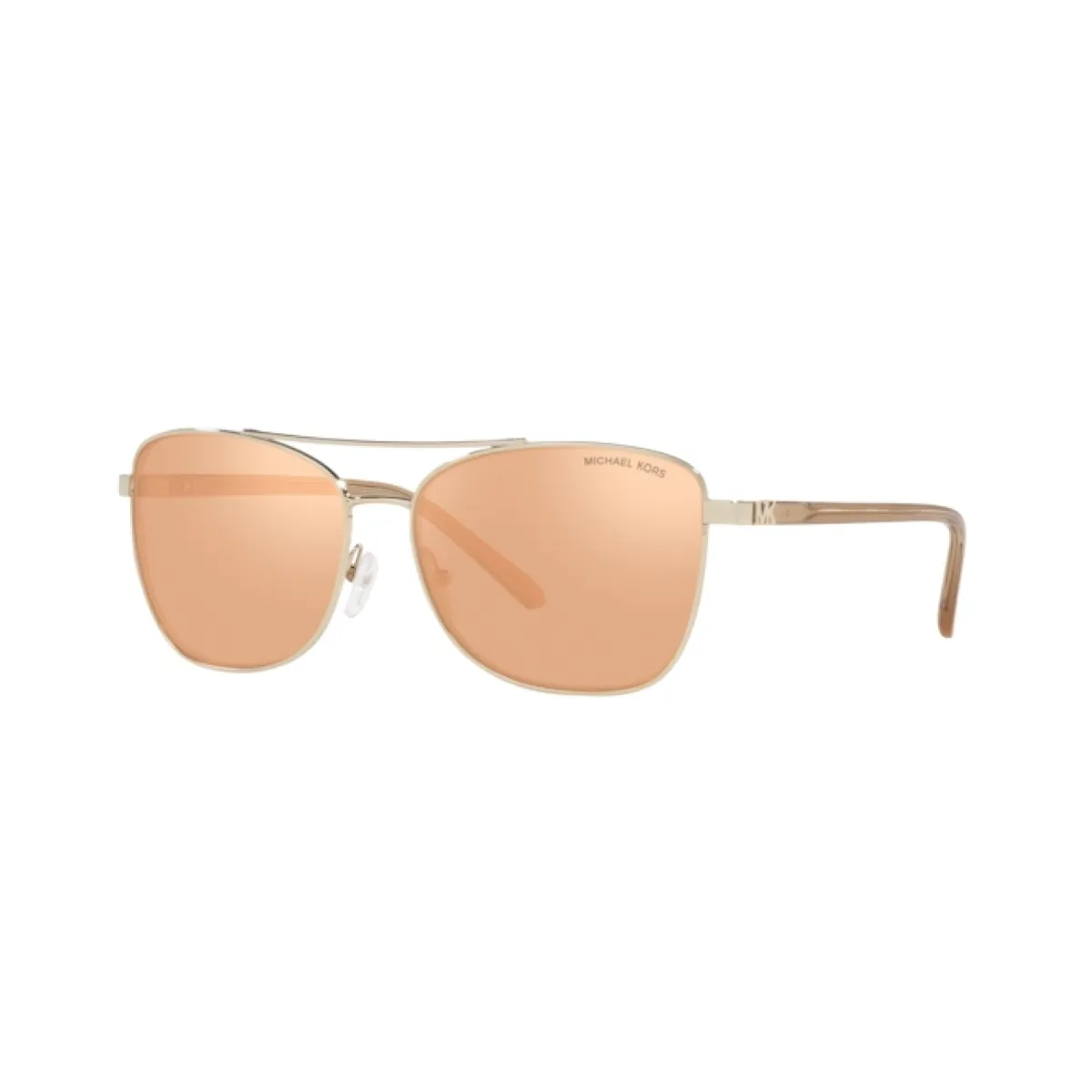 Óculos de Sol Michael Kors 0MK1096 1014R159 Metal Dourado Claro com lentes na cor Espelhado
