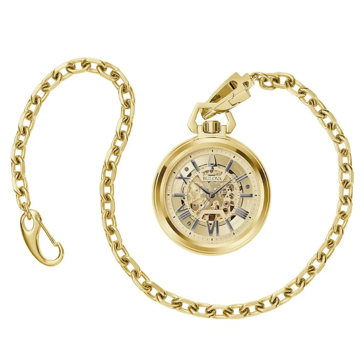 Relógio de Bolso Bulova Sutton Corda Manual - 97A178N