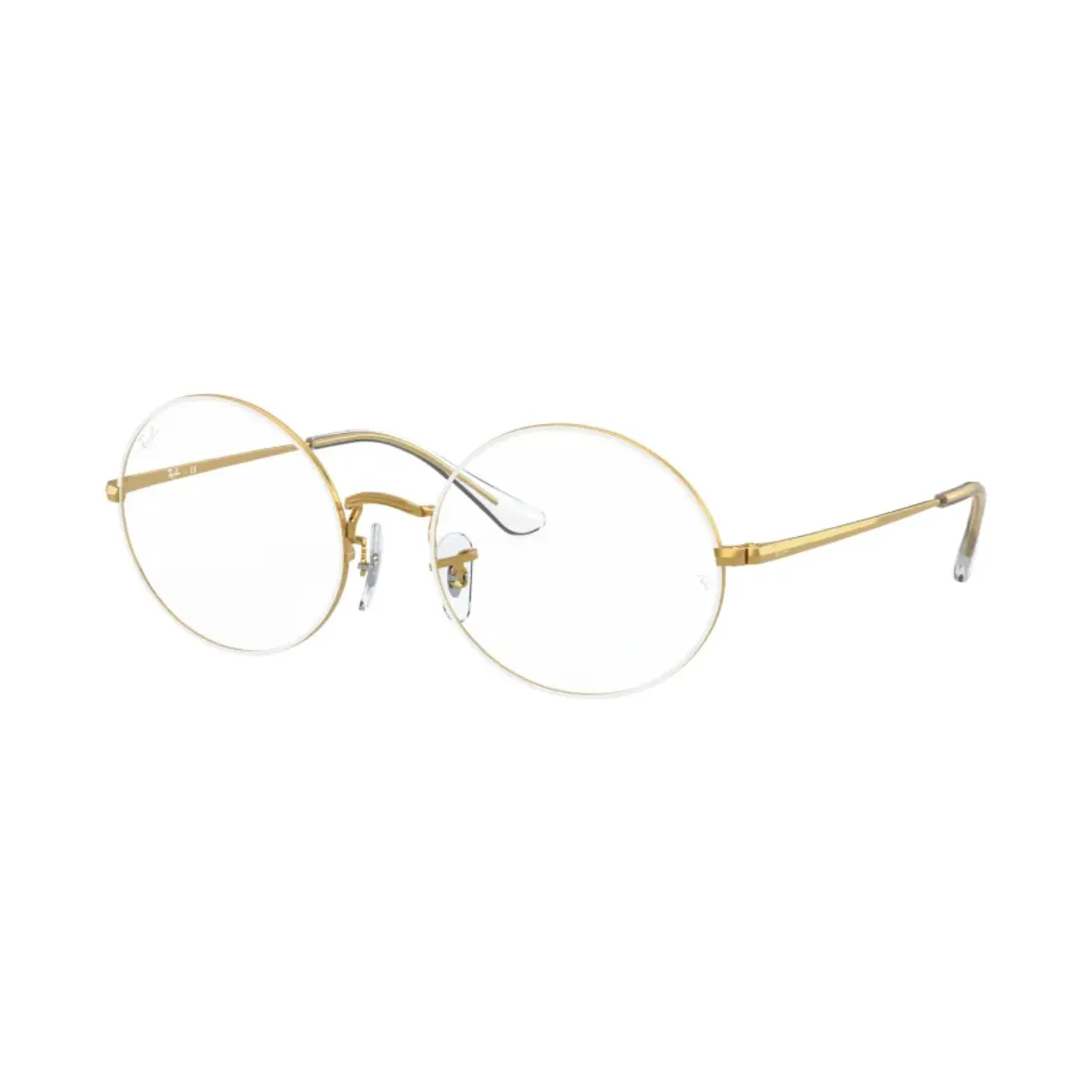 Óculos de Grau Ray-Ban 0RX1970V 3104 51 Metal Branco e Dourado