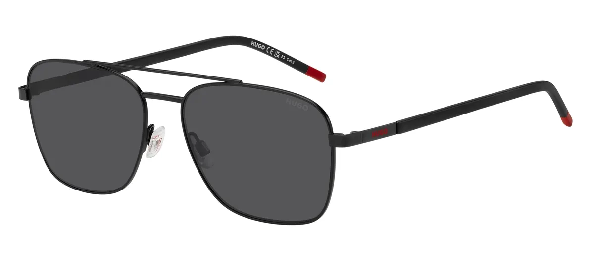 Óculos de Sol Hugo Boss HG 1269/S 003 57IR Metal Preto com lentes na cor Cinza