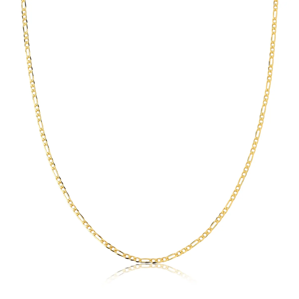 Corrente elo Groumet alternado 3x1 ouro 18k maciça 60cm