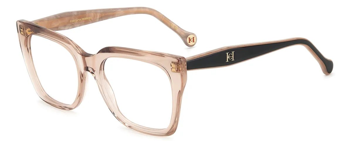 Óculos de Grau Carolina Herrera HER 0227 6X4 5319 Acetato Nude Transparente