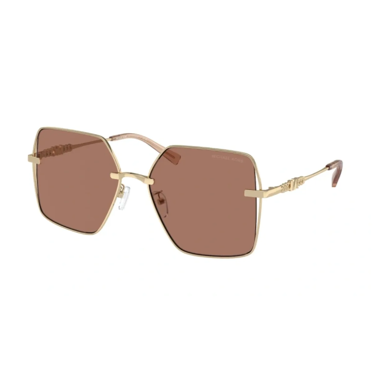 Óculos de Sol Michael Kors 0MK1157D 10140358 Metal Dourado com lentes na cor Marrom