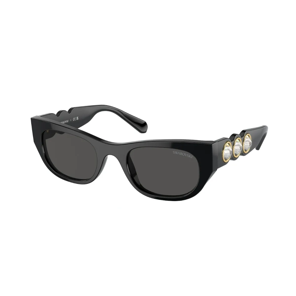 Óculos de Sol Swarovski Acetato Preto 0SK6022 Fumê