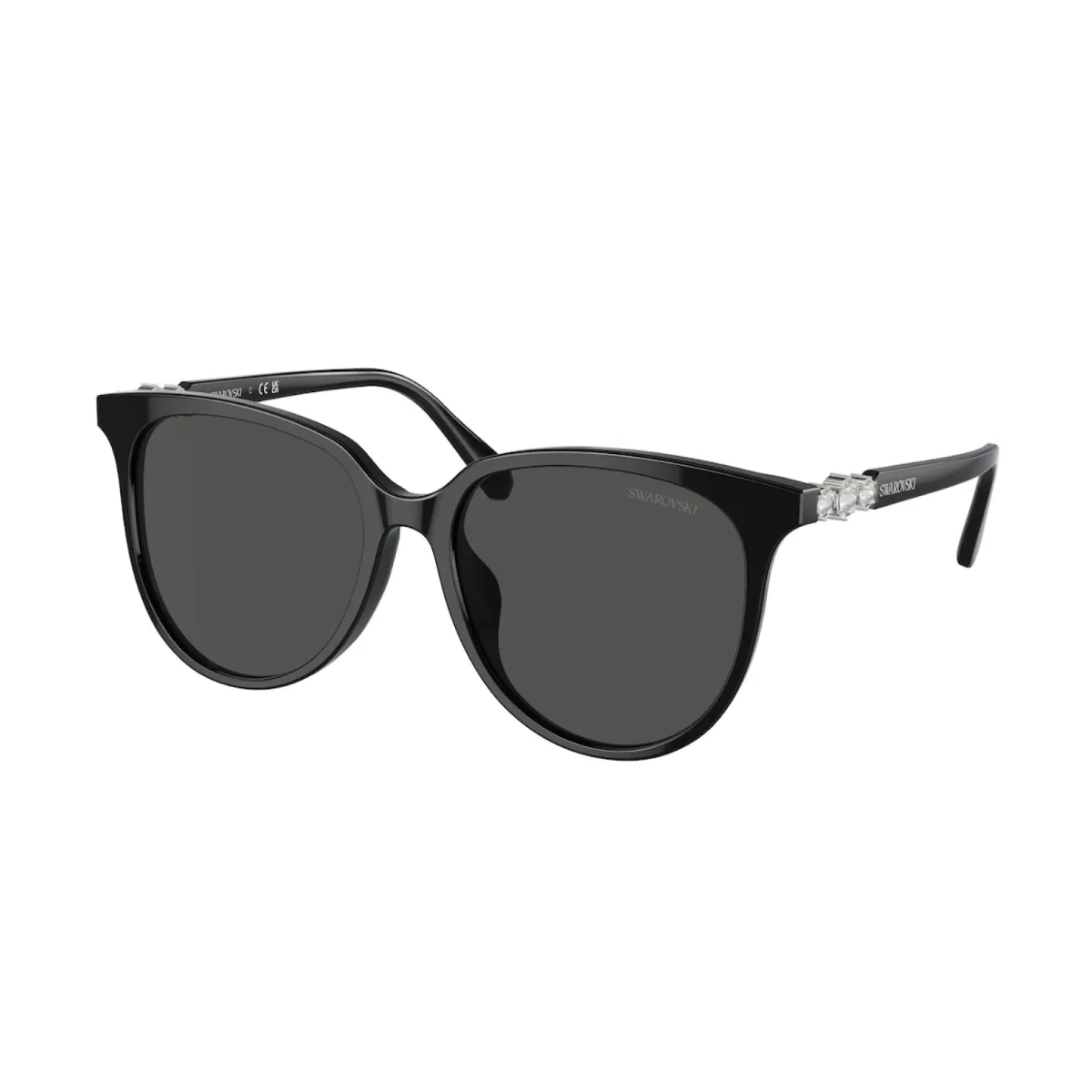 Óculos de Solar Acetato Preto Swarovski Fumê 0SK6023D