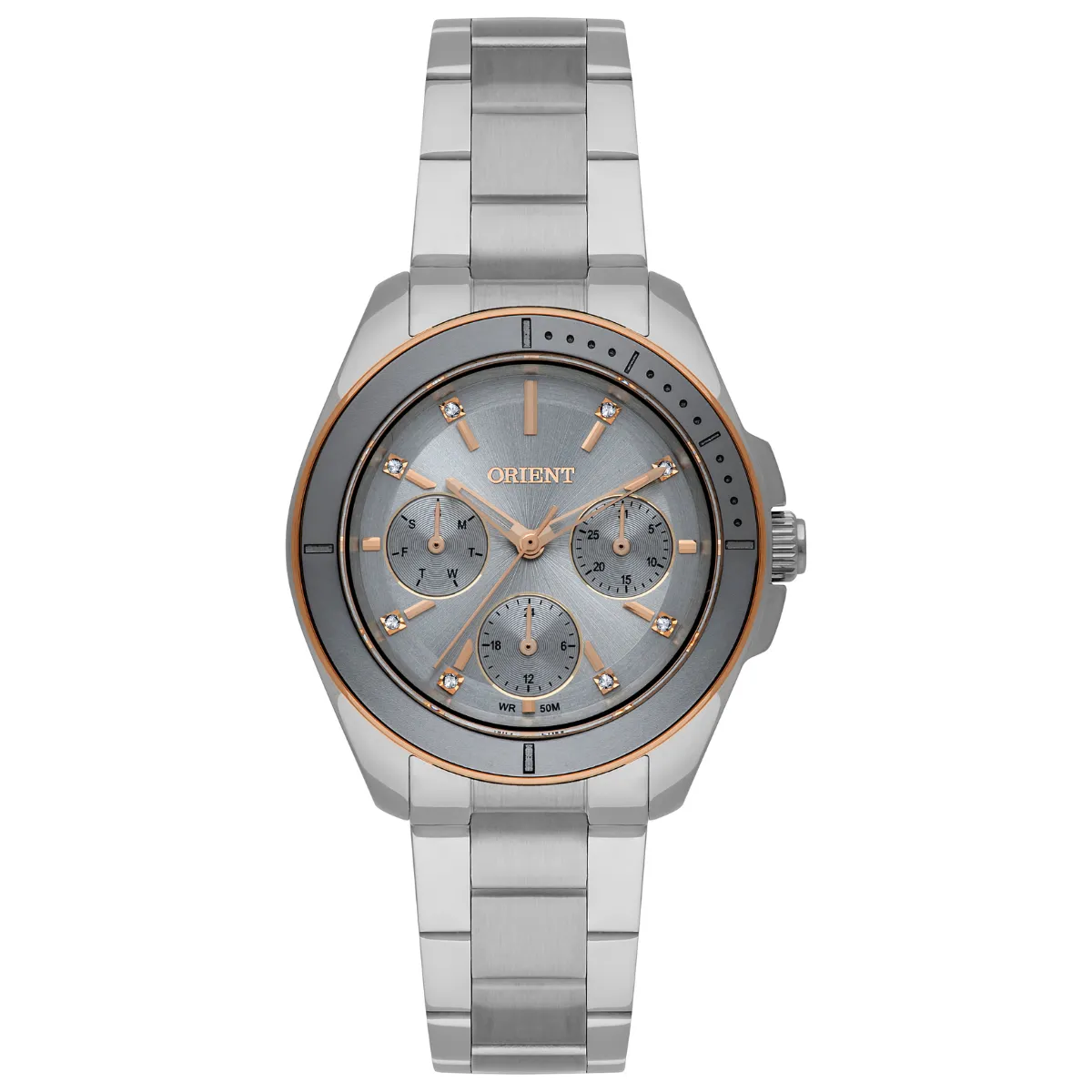 Relógio Orient Eternal Multifunção Feminino - FTSSM067 G1SX Cinza