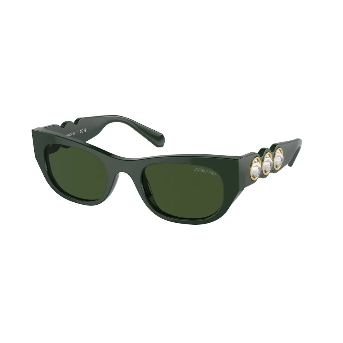 Óculos de Sol Swarovski 0SK6022 Acetato Verde Escuro