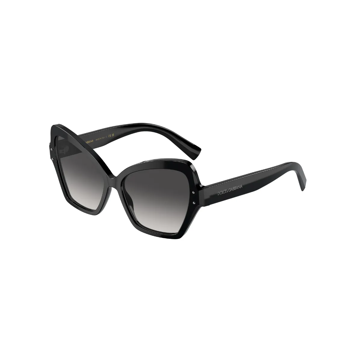 Óculos de Sol Dolce & Gabbana 0DG4463 501/8G56 Acetato Preto com lentes na cor Cinza Degradê