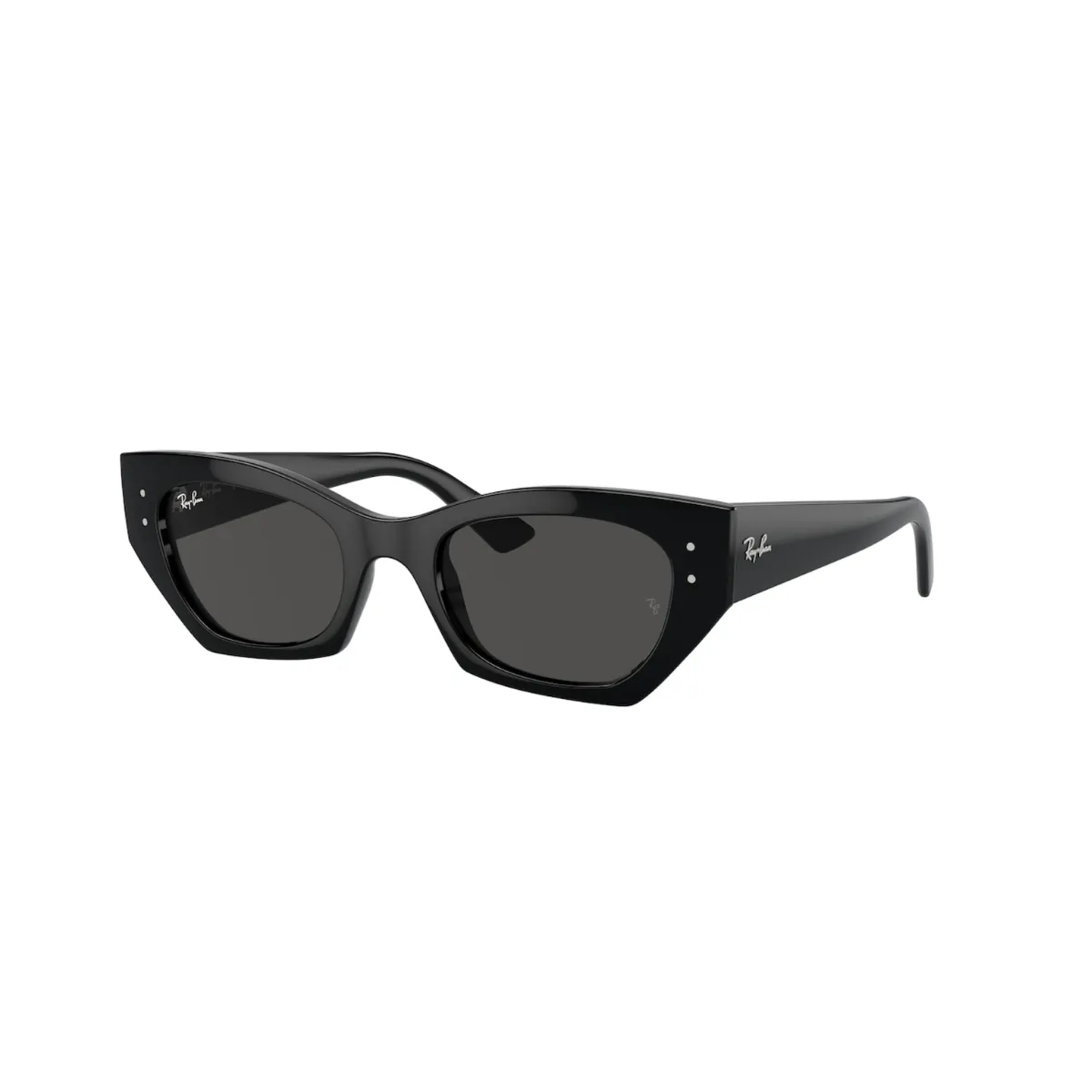Óculos de Sol Ray-Ban Zena 0RB4430 66778752 Acetato Preto com lentes na cor Fumê