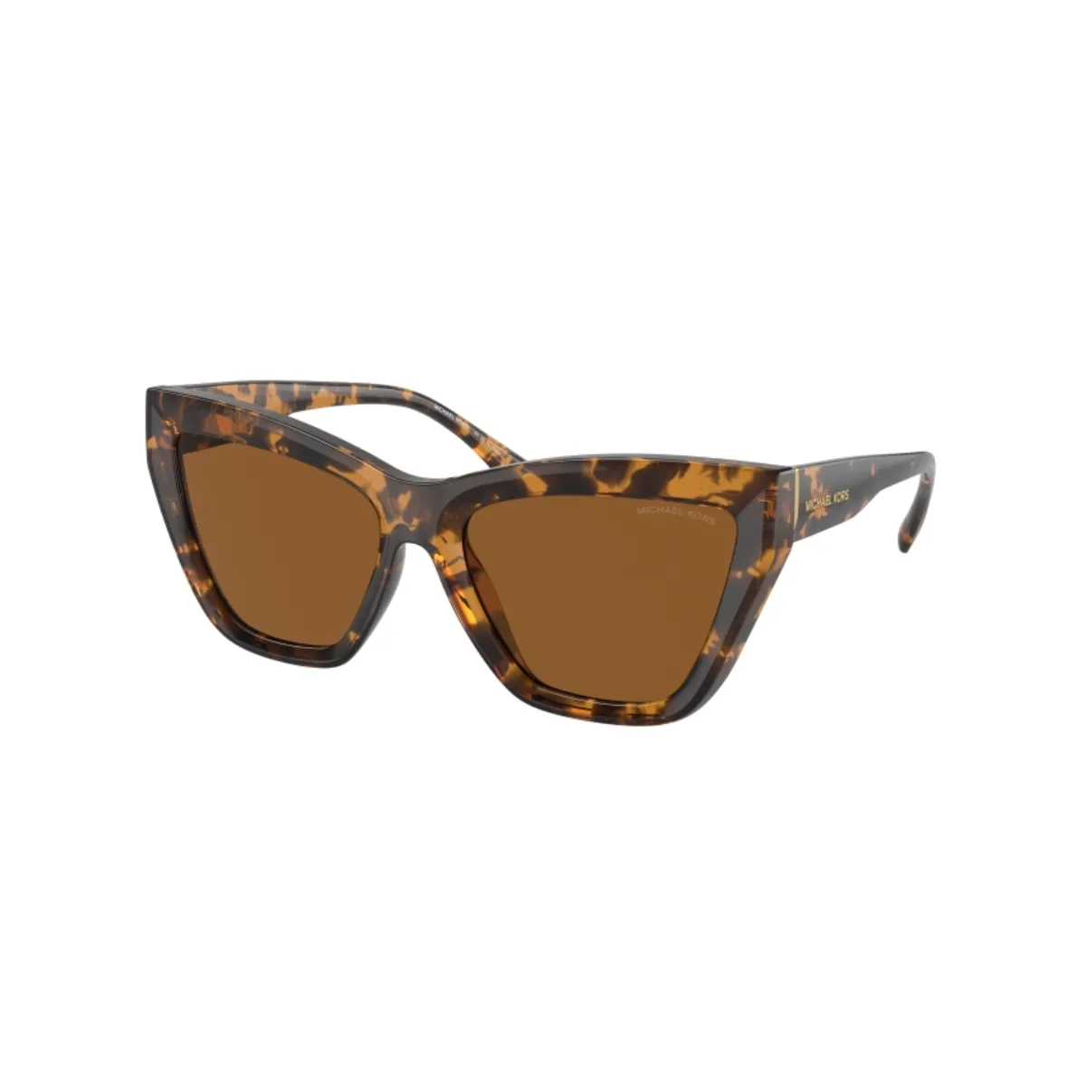 Óculos de Sol Michael Kors Dubai 0MK2211U 30067357 Acetato Marrom Mesclado com lentes na cor Ambar