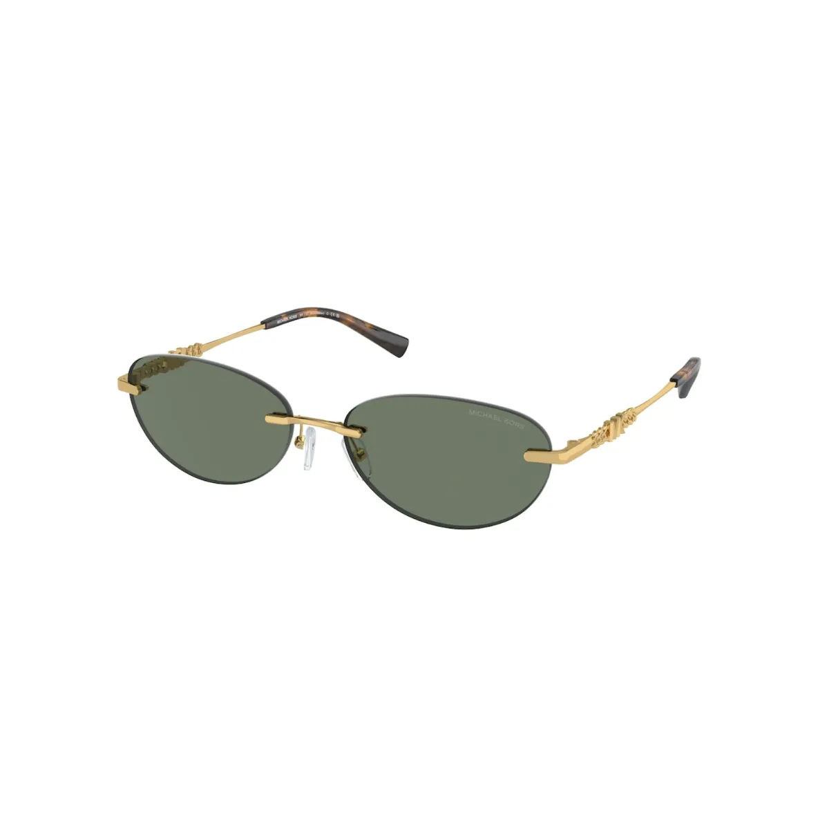 Óculos de Sol Michael Kors Manchester 0MK1151 18963H58 Metal Dourado com lentes na cor Verde