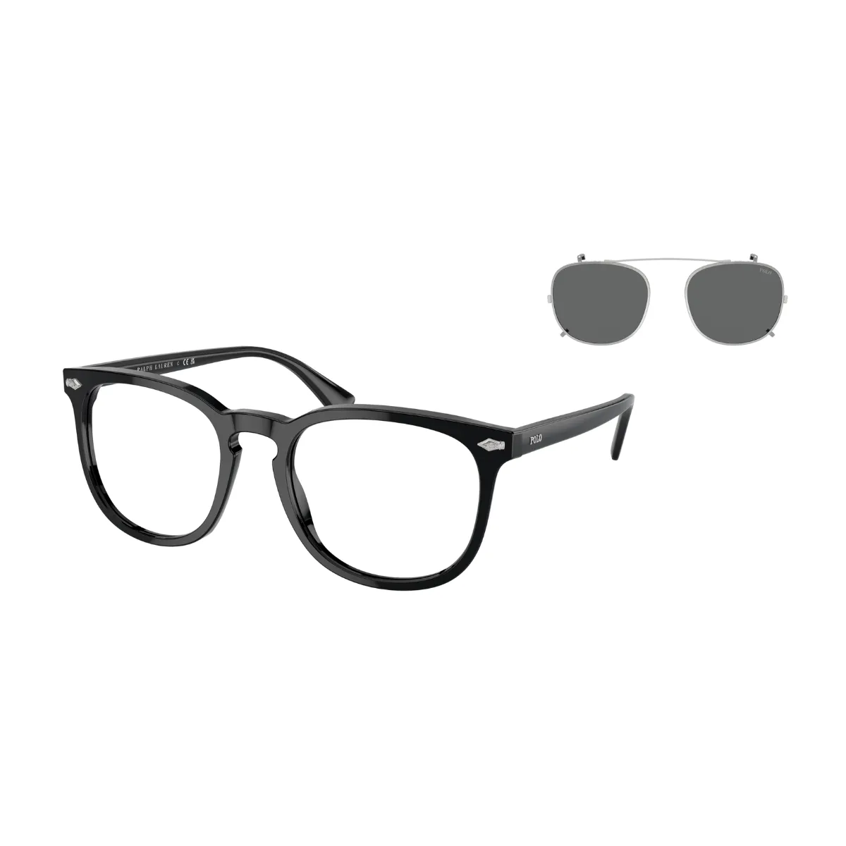Óculos de Grau Polo Ralph Lauren com Clip-On Preto 0PH4214