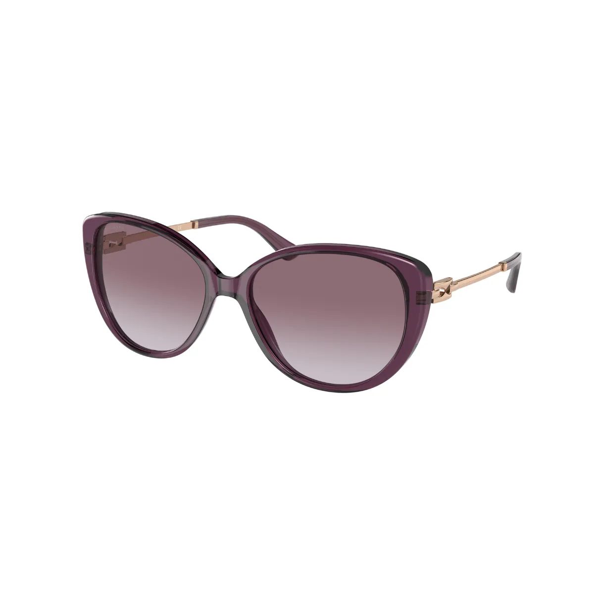 Óculos de Sol Bvlgari 0BV8244 55148H56 Acetato Roxo com lentes na cor Violeta Degradê
