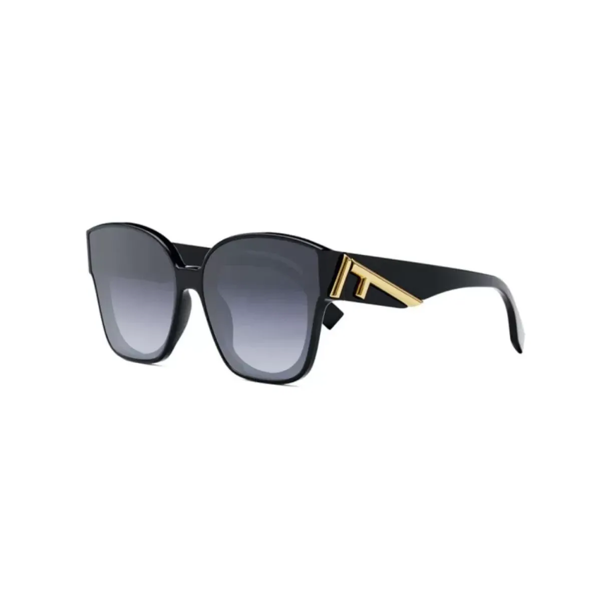 Óculos de Sol Fendi FE40098I_6301W Acetato Preto com lentes na cor Azul Degradê