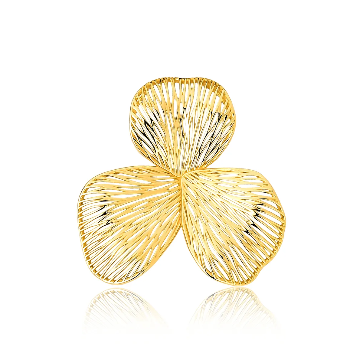 Pingente Printemps flor filigrana "G" ouro 18k três pétalas