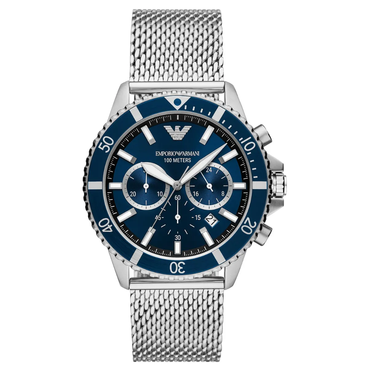 Relógio Emporio Armani Diver Cronógrafo Masculino - AR11587B1 D1SX Azul