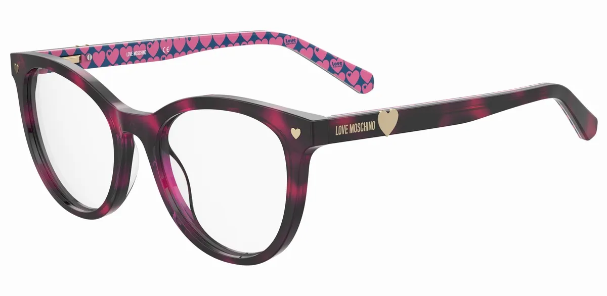 Óculos de Grau Love Moschino MOL592 Acetato Rosa Mesclado