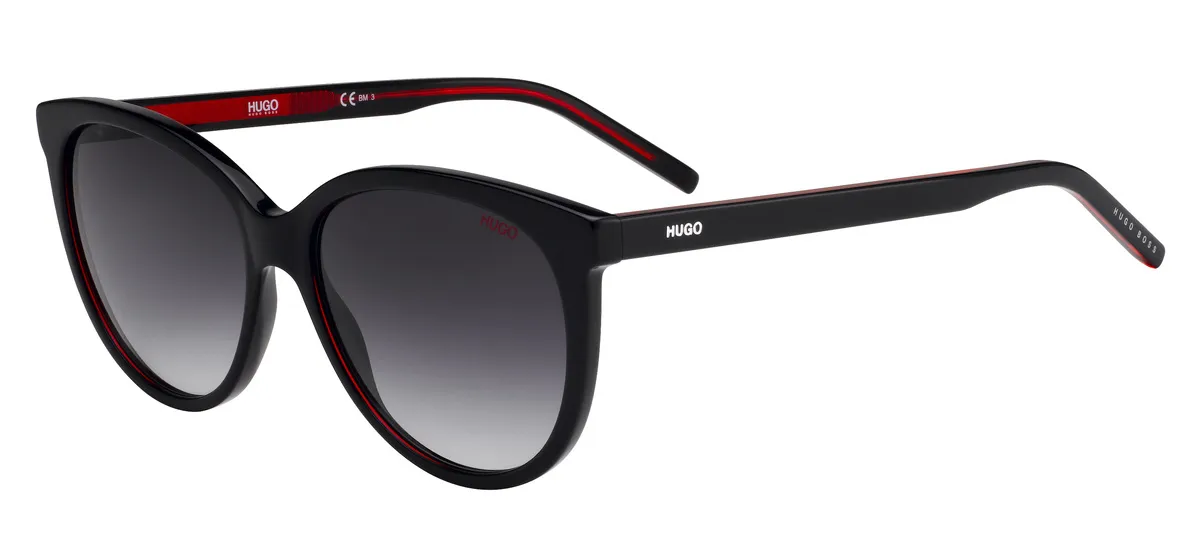 Óculos de Sol Hugo Boss HG 1006/S Acetato Preto e Vermelho