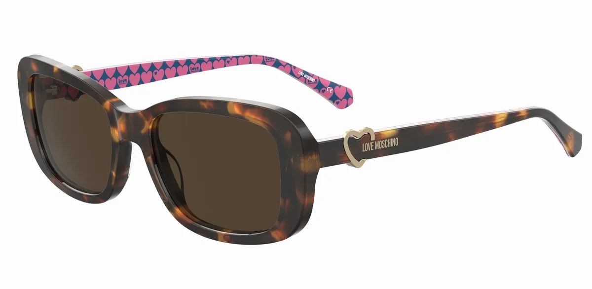 Óculos de Sol Love Moschino MOL060/S Acetato Marrom Mesclado