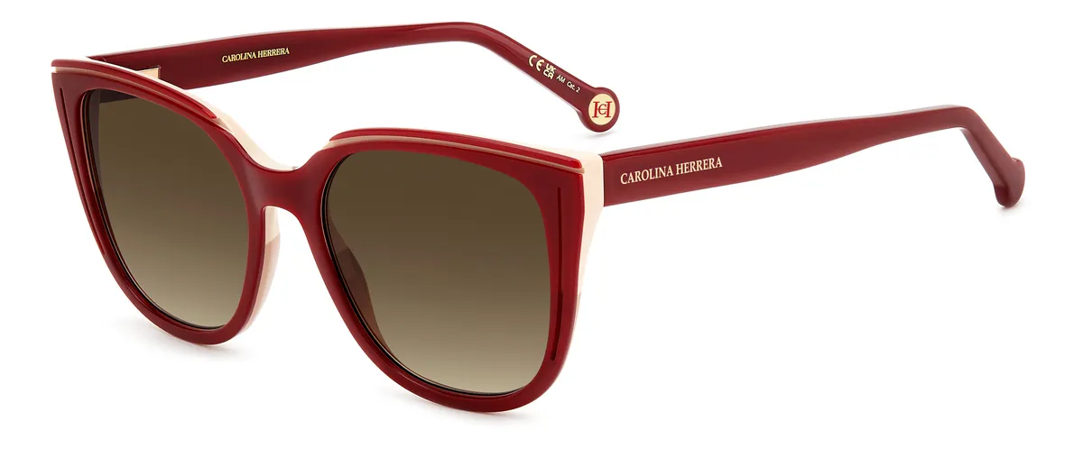 Óculos de Sol Carolina Herrera HER 0144/S R9S 53HA Acetato Vermelho