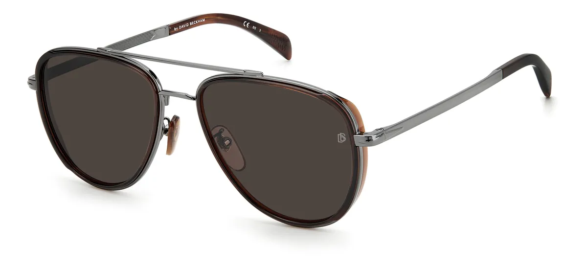 Óculos de Sol David Beckham DB 7068/G/S Metal Prata e Marrom