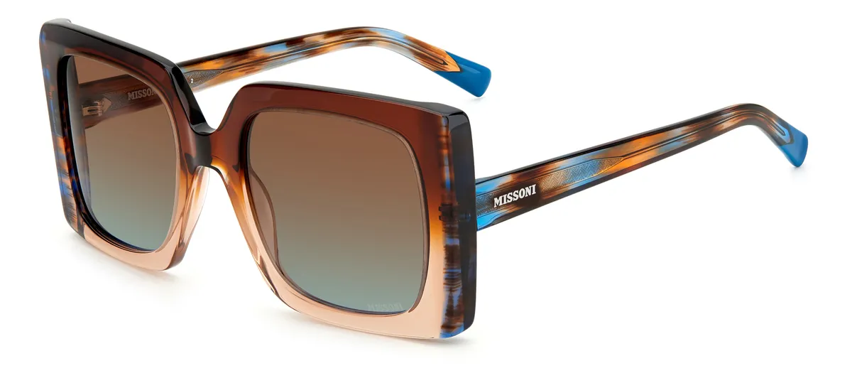 Óculos de Sol Missoni MIS 0089/S EX4 5498 Acetato Marrom e Azul