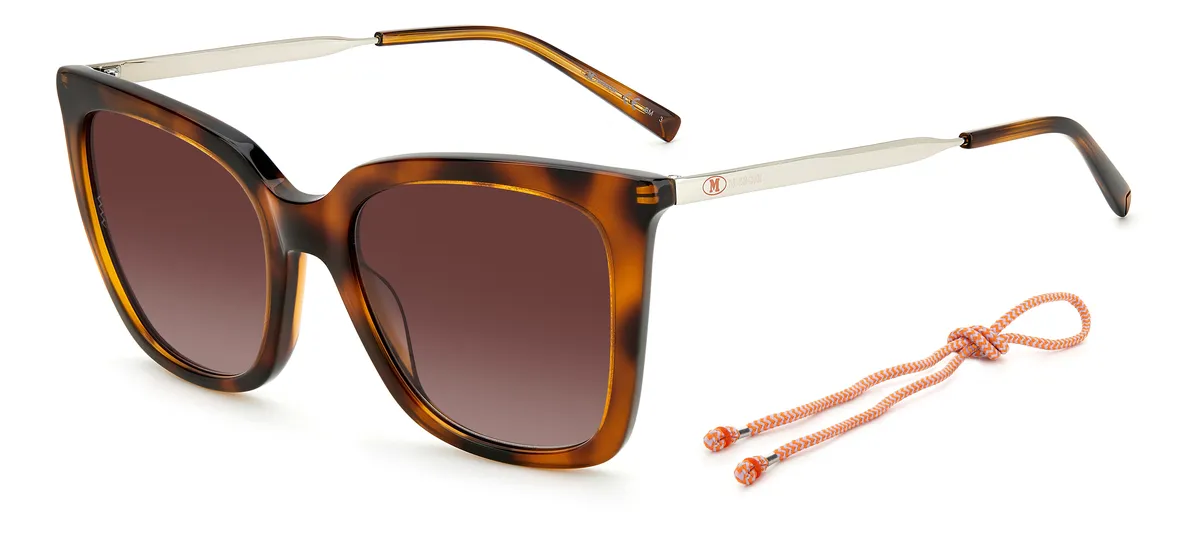 Óculos de Sol M Missoni MMI 0117/S 05L 53HA Acetato Marrom Mesclado com lentes na cor Marrom Degradê