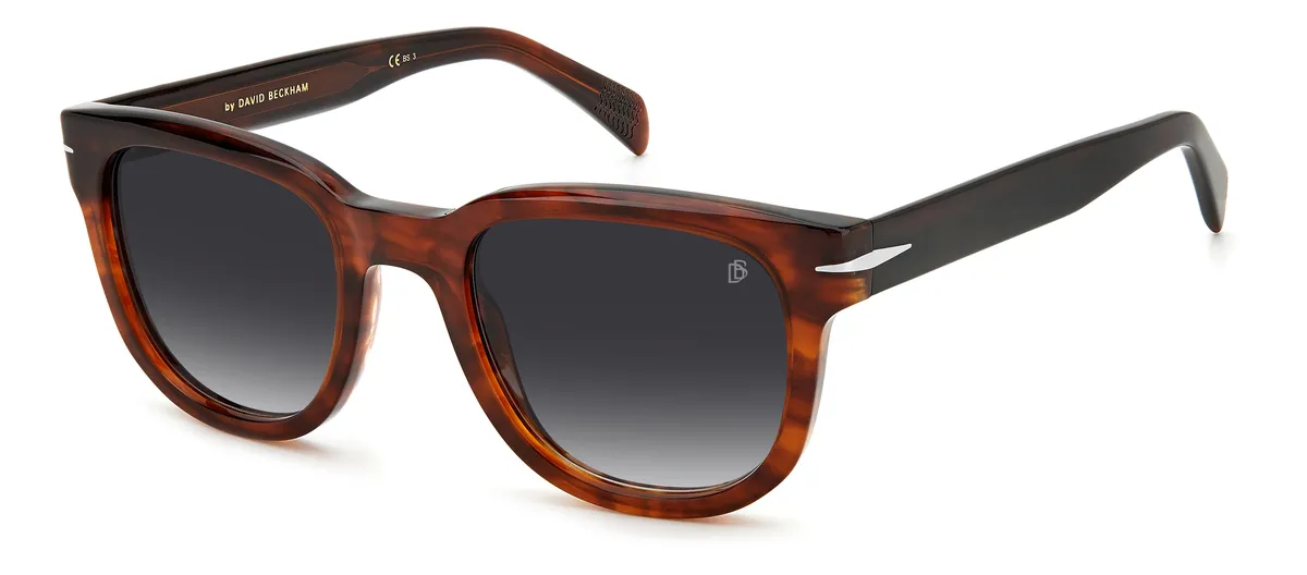Óculos de Sol David Beckham DB 7092/S Acetato Marrom Mesclado