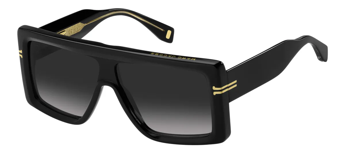 Óculos de Sol Marc Jacobs MJ 1061/S 7C5 599O Acetato Preto com lentes na cor Cinza