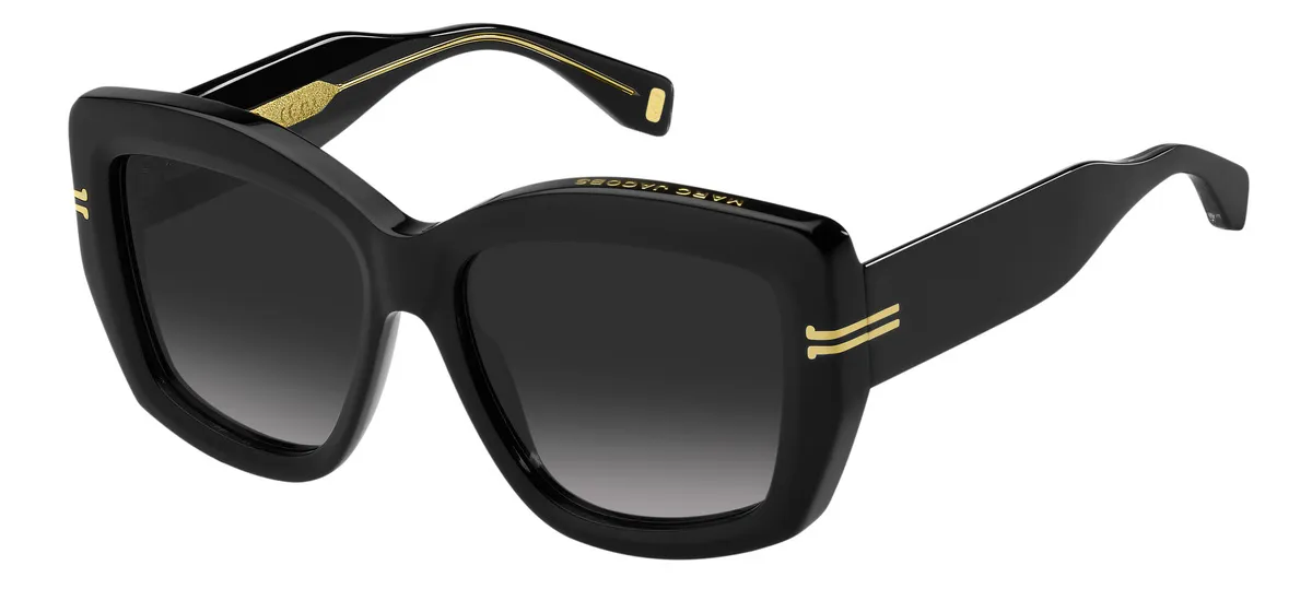 Óculos de Sol Marc Jacobs MJ 1062/S 7C5 559O Acetato Preto com lentes na cor Cinza