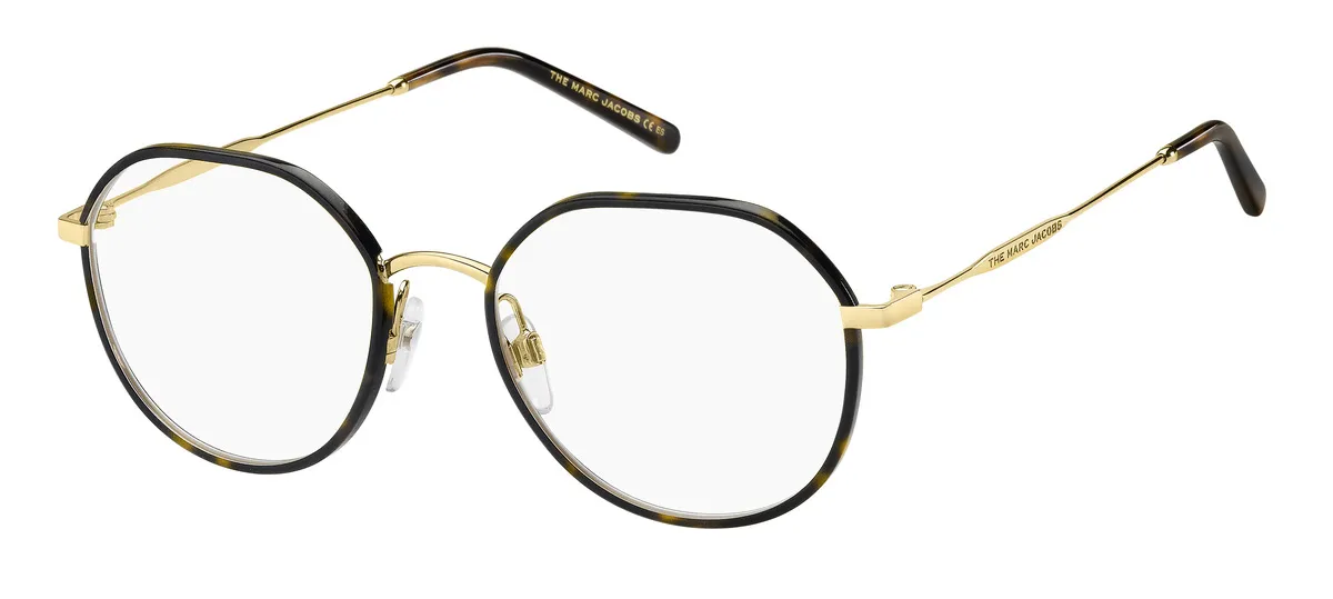 Óculos de Grau Marc Jacobs MARC 506 Metal Preto e Dourado