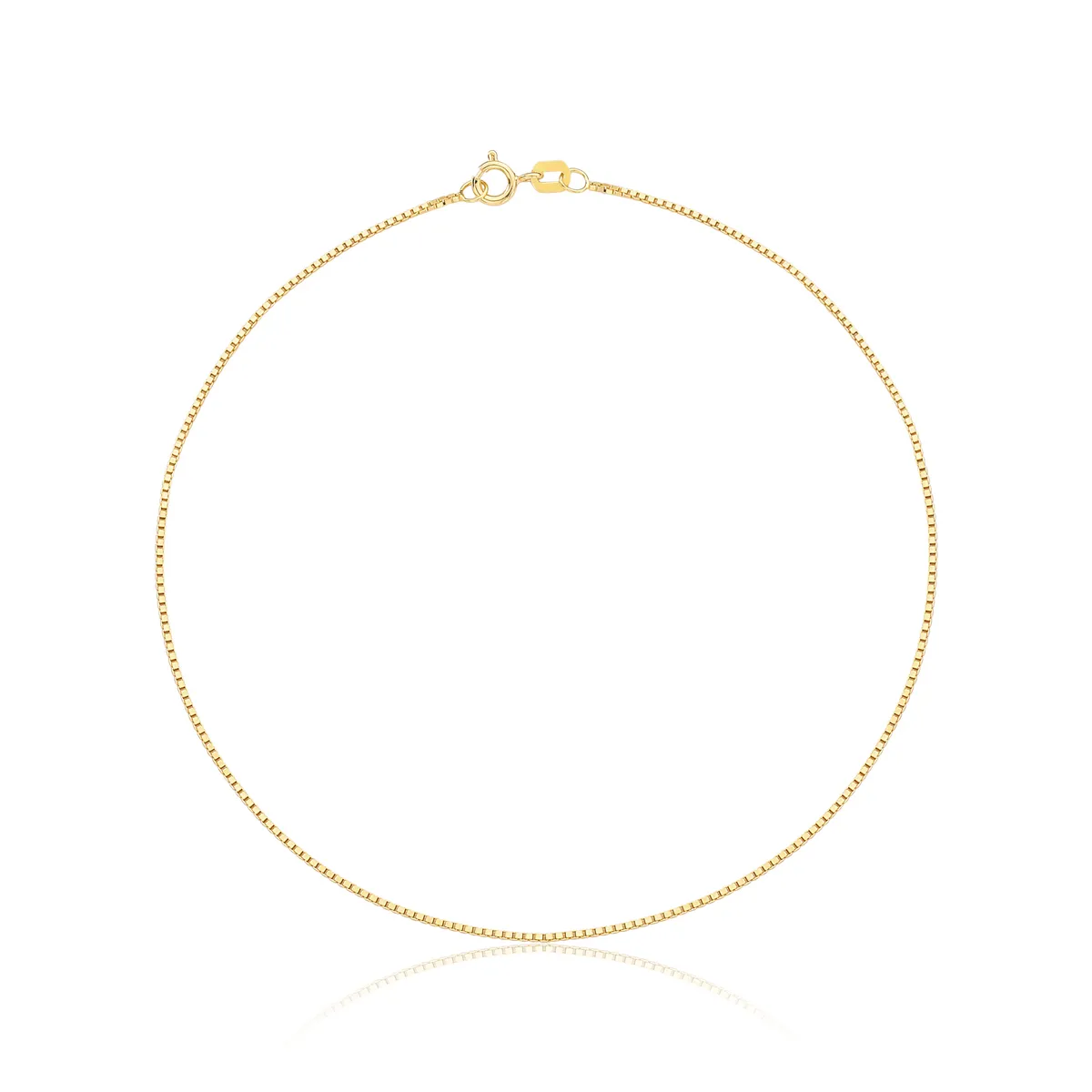 Tornozeleira malha Veneziana ouro 18k Coleção Essentials 24CM