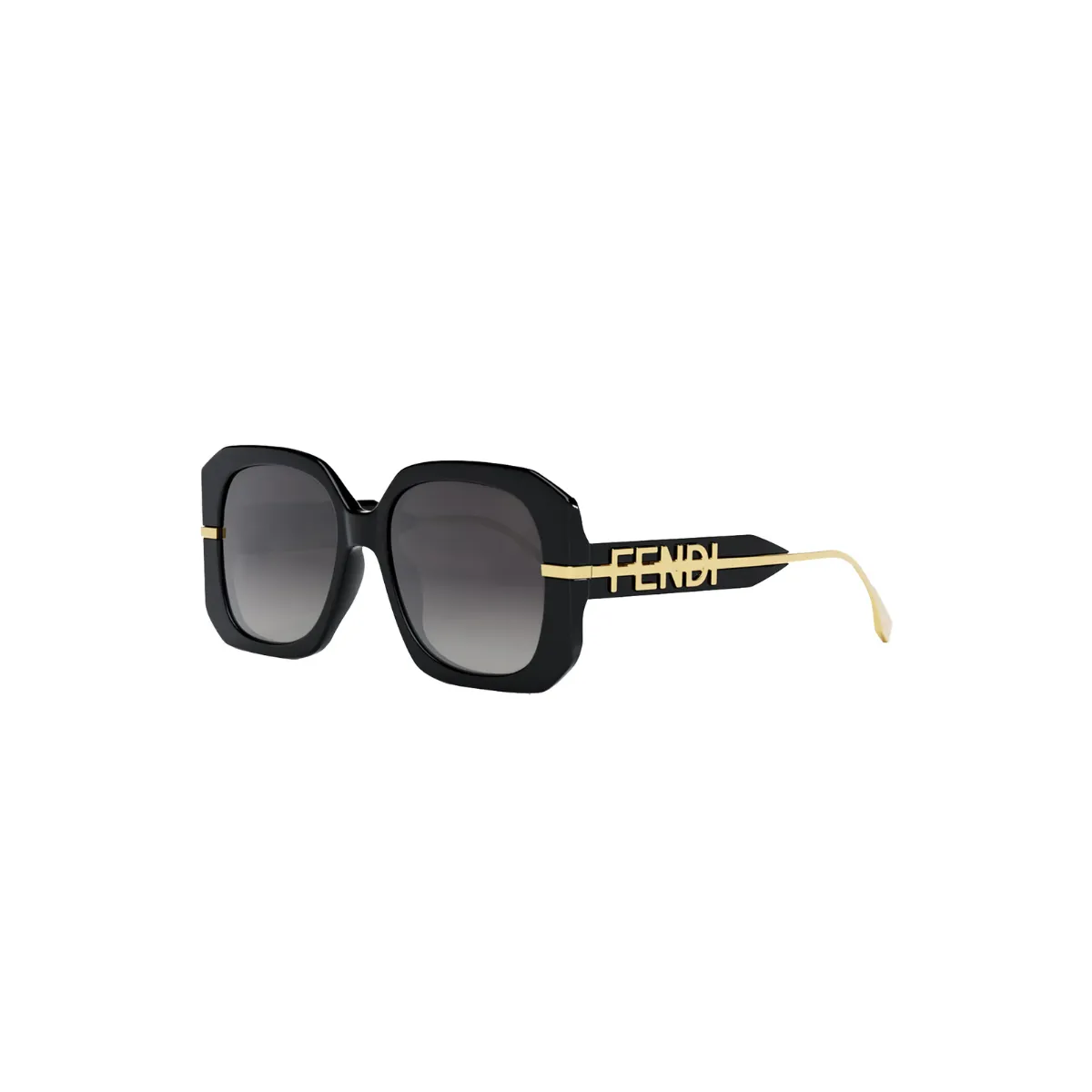 Óculos de Sol Fendi FE40065I_5501B Acetato Preto com lentes Fumê