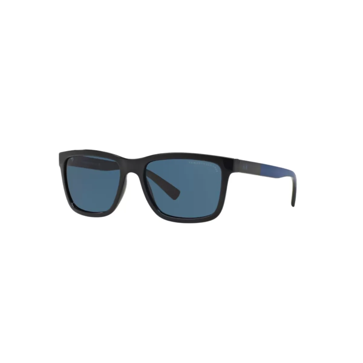 Óculos de Sol Armani Exchange 0AX4045SL 81778056 Acetato Preto e Azul com lentes na cor Azul