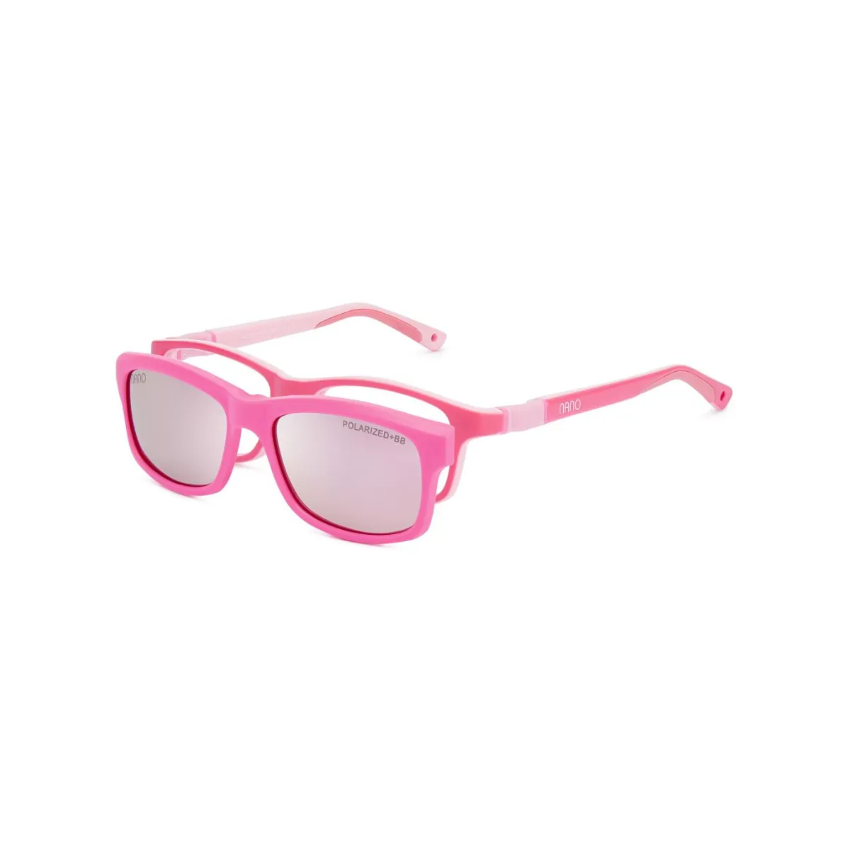 Óculos de Grau Nano Crew Clip-On NAO3021548SC Siliflex Rosa com lentes na cor Rosa
