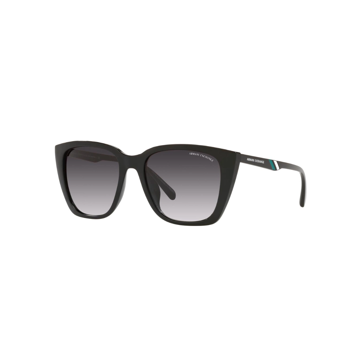 Óculos de Sol Armani Exchange 0AX4116SU 81588G53 Acetato Preto com lentes na cor Cinza