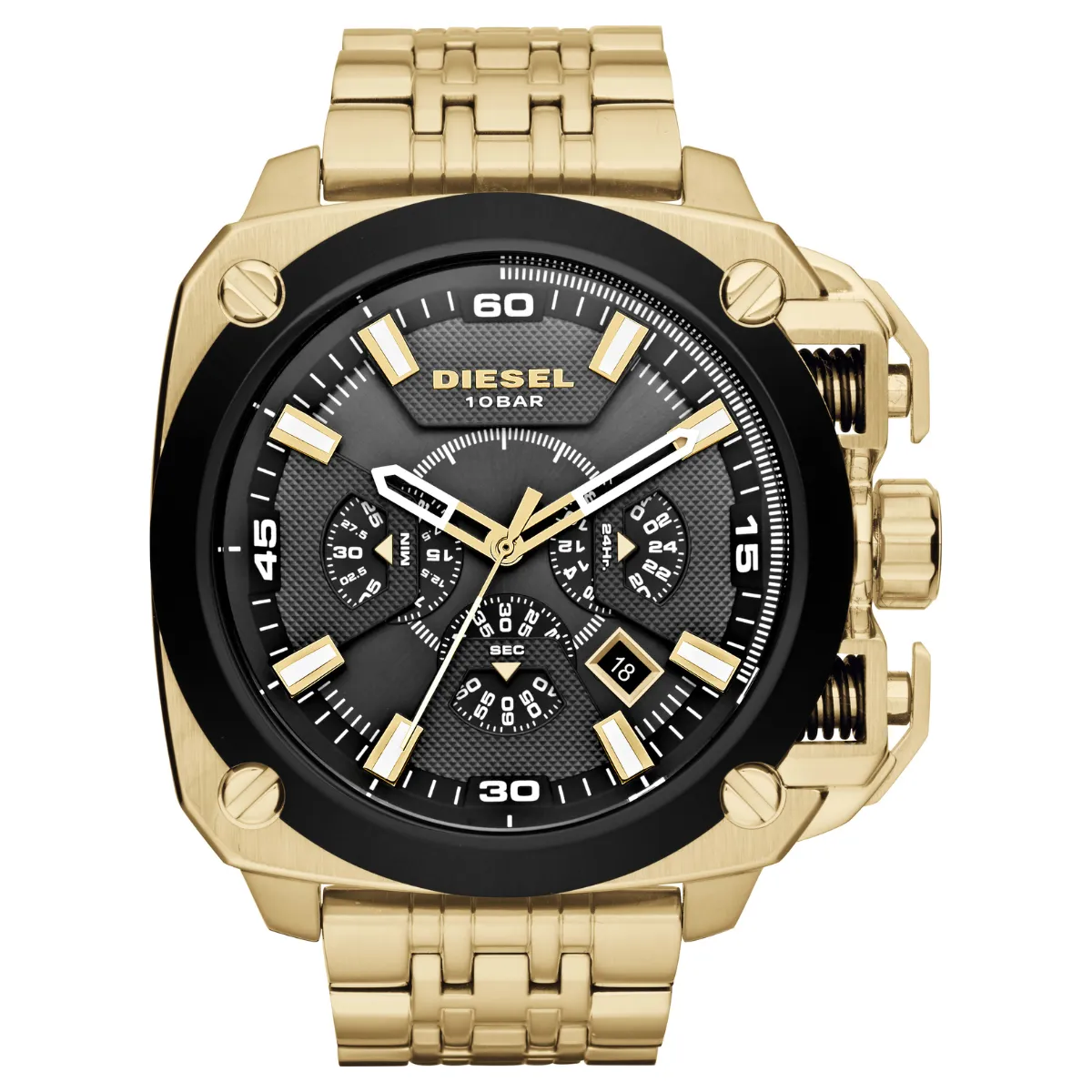 Relógio Diesel BAMF Cronógrafo Masculino - DZ7378B1 P1KX Dourado