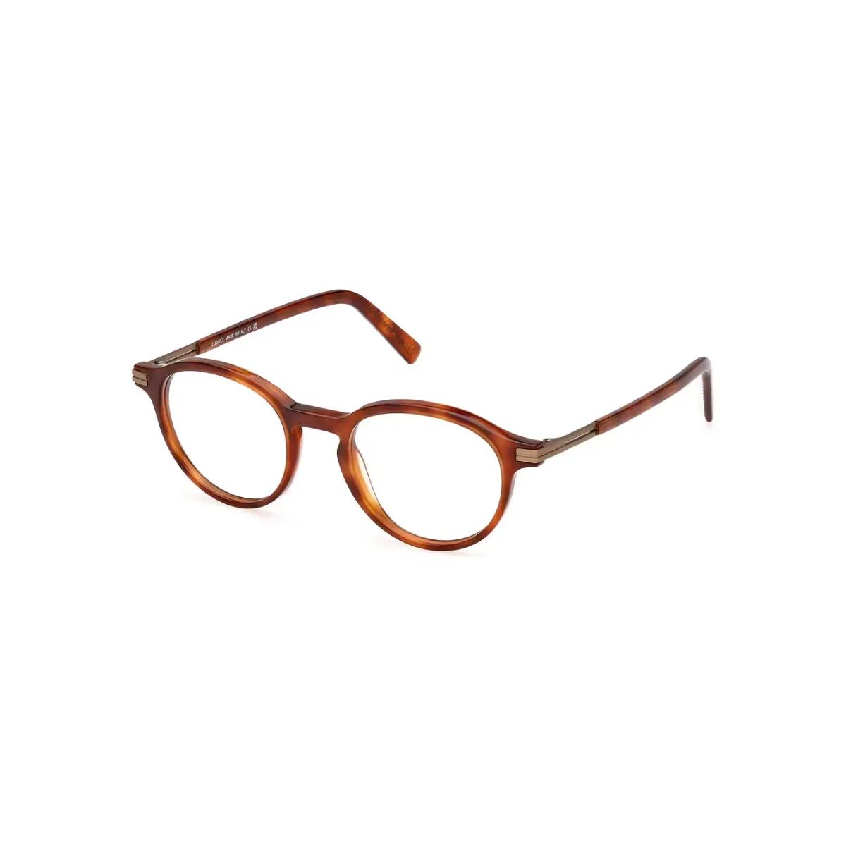 Óculos de Grau Ermenegildo Zegna EZ5269_48052 Acetato Marrom Mesclado